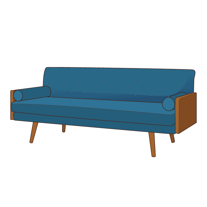 contemporary mid-century modern sofa