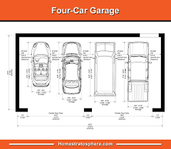 4 car garage size