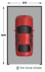 Standard Garage Sizes for 1, 2, 3, or 4 Cars (Custom Graphics)